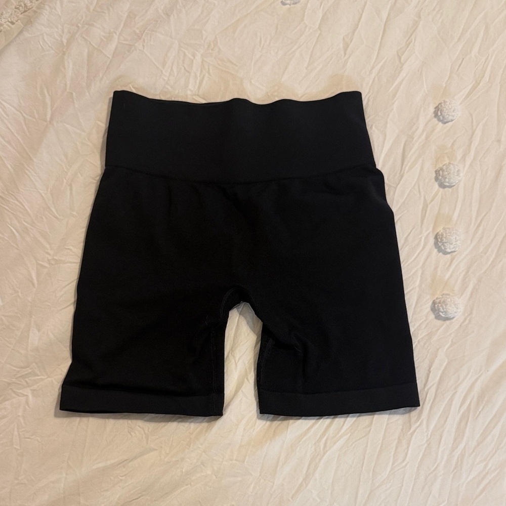 High-Rise Black Bike Shorts for Women